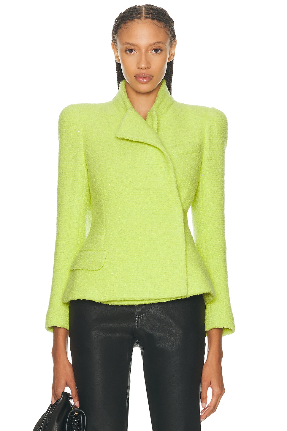 Image 1 of TOM FORD Sequined Wrap Jacket in Wild Lime