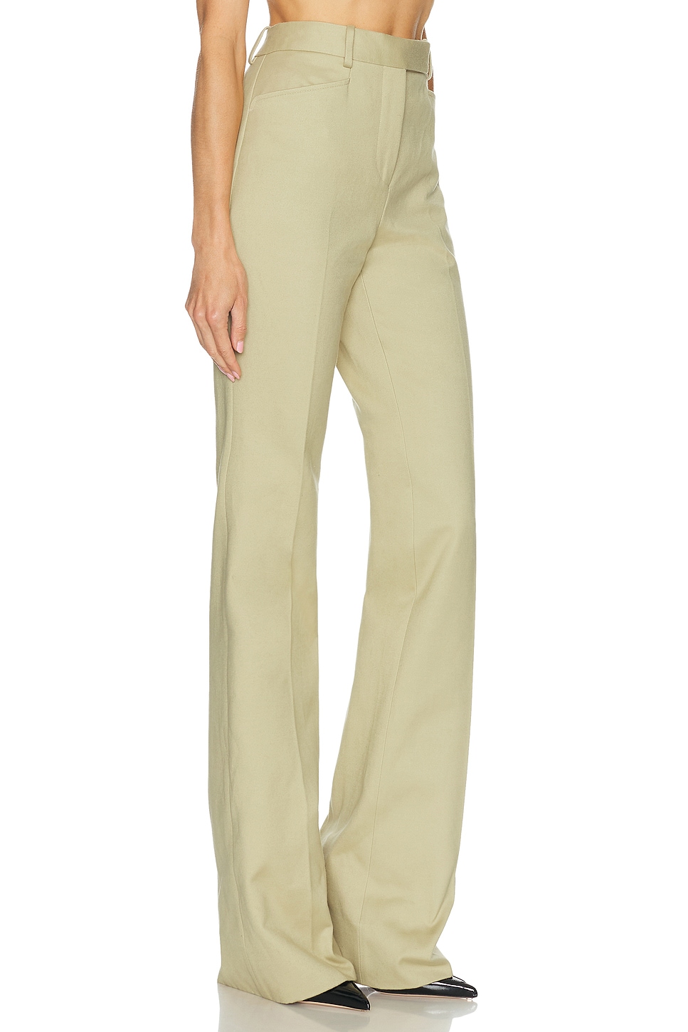 Tom Ford Tailored Wide Leg Pant In Green
