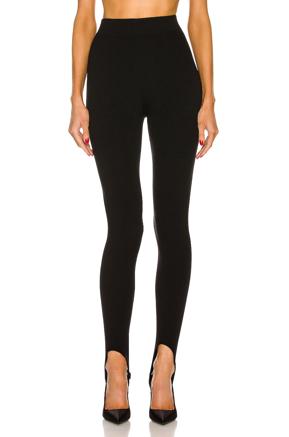 Image 1 of TOM FORD Cashmere Rib Stirrup Pant in Black