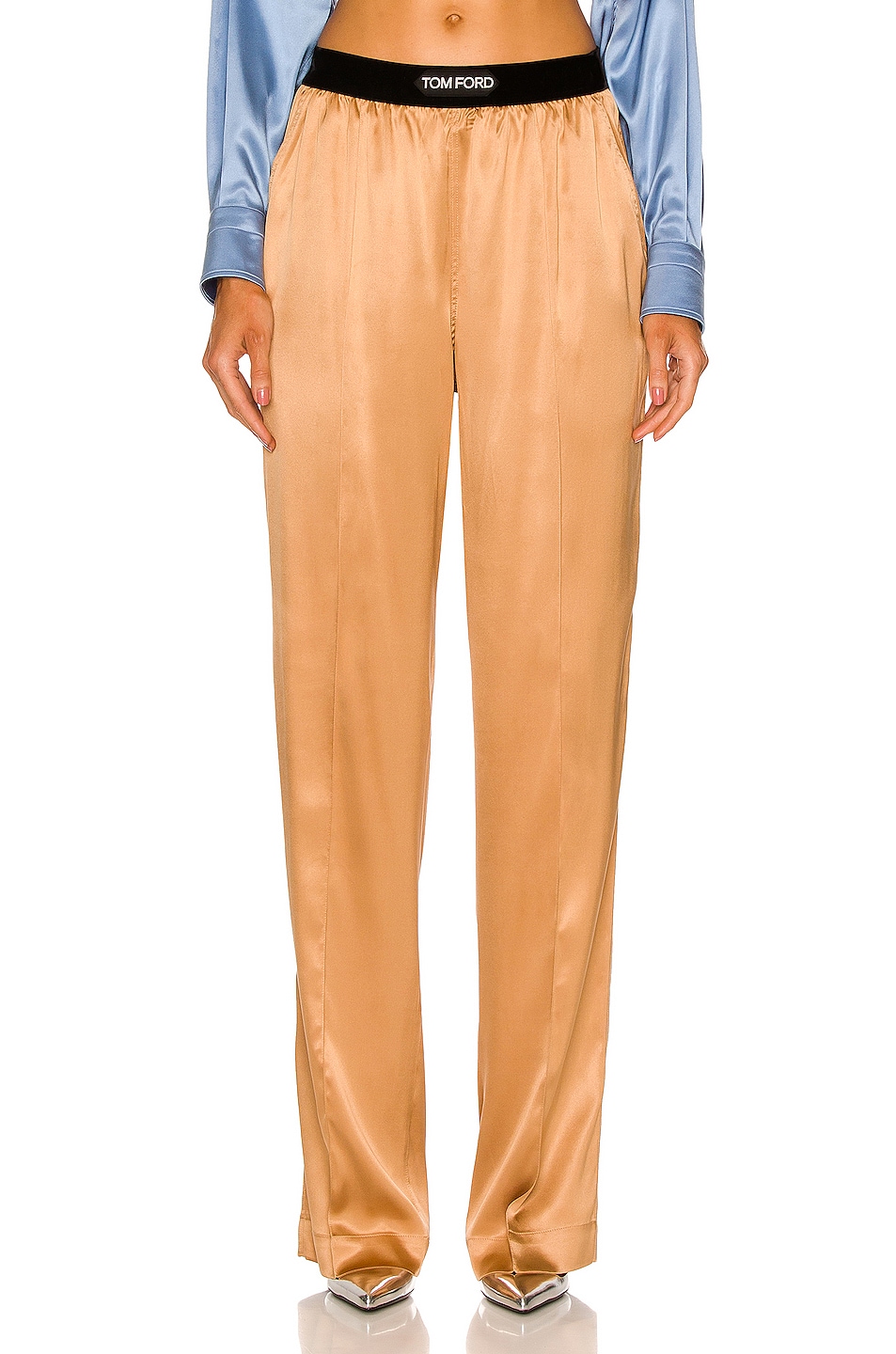 Image 1 of TOM FORD Satin Pant in Bronze