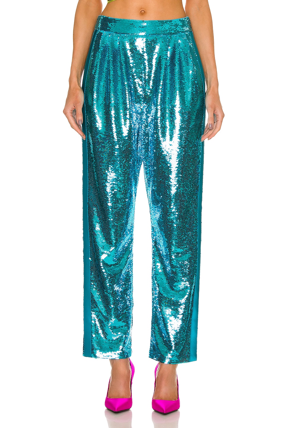 Image 1 of TOM FORD Liquid Sequin Pant in Turquoise