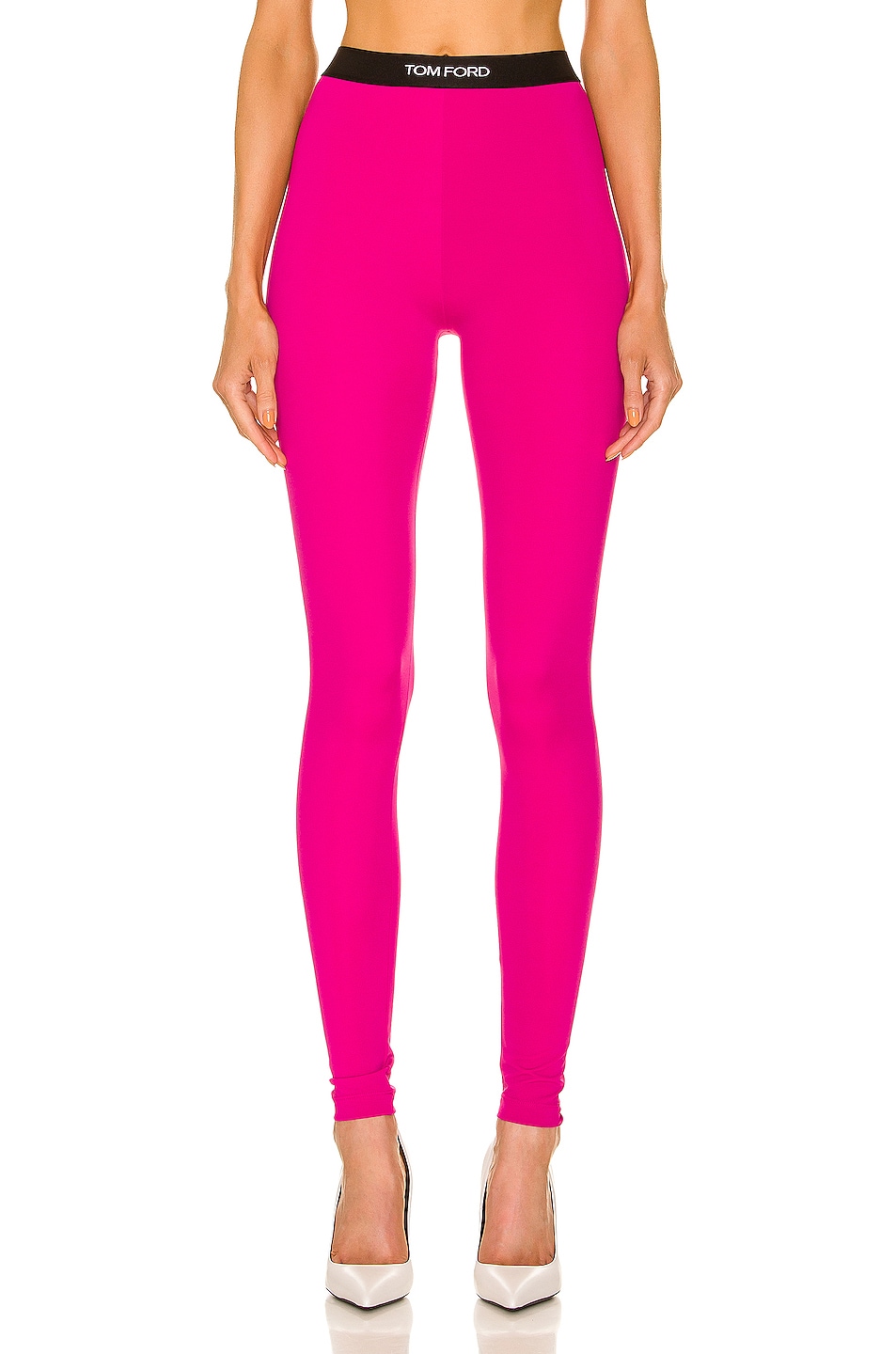 Image 1 of TOM FORD Logo Waist Legging in Fuxia