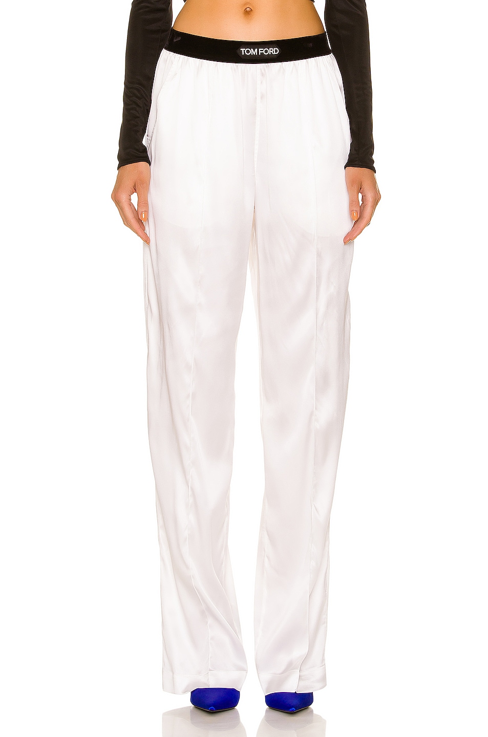 Image 1 of TOM FORD Satin Pant in White