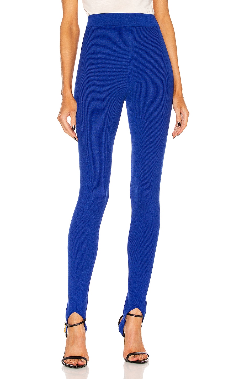 Image 1 of TOM FORD Cashmere Rib Stirrup Pant in Yves Blue