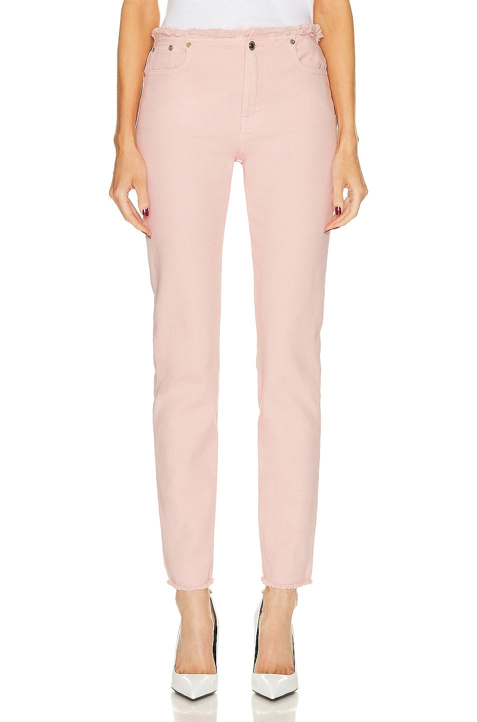 Image 1 of TOM FORD Compact Denim Skinny Pant in Iced Nude