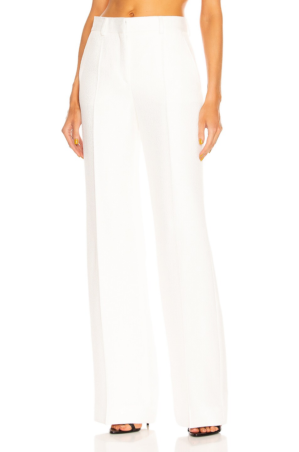 Image 1 of TOM FORD Tailored Wide Leg Pant in Chalk