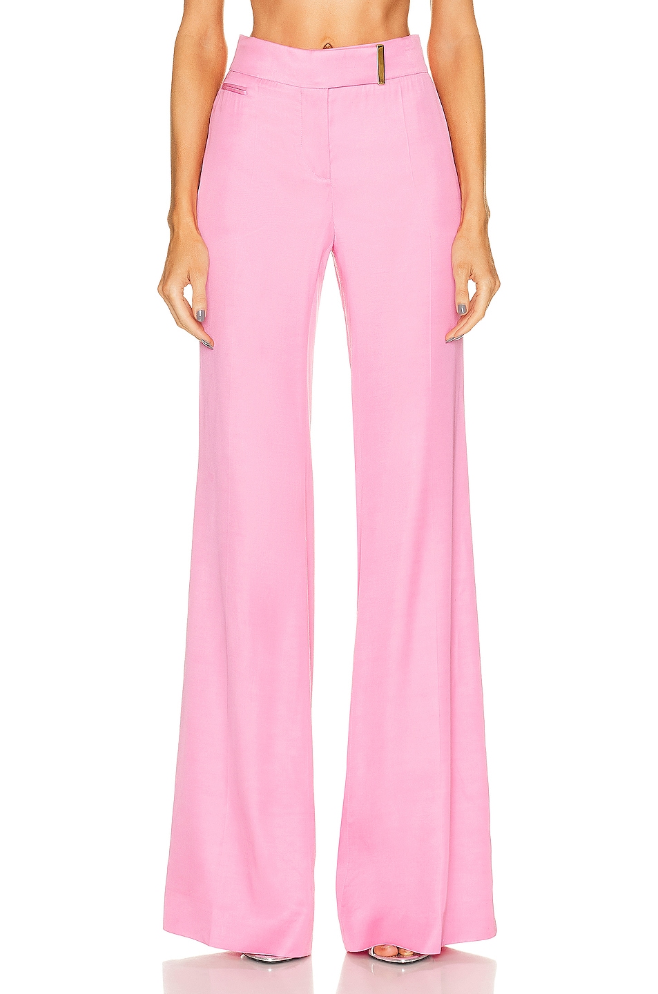 Image 1 of TOM FORD Wide Leg Pant in Rose Bloom