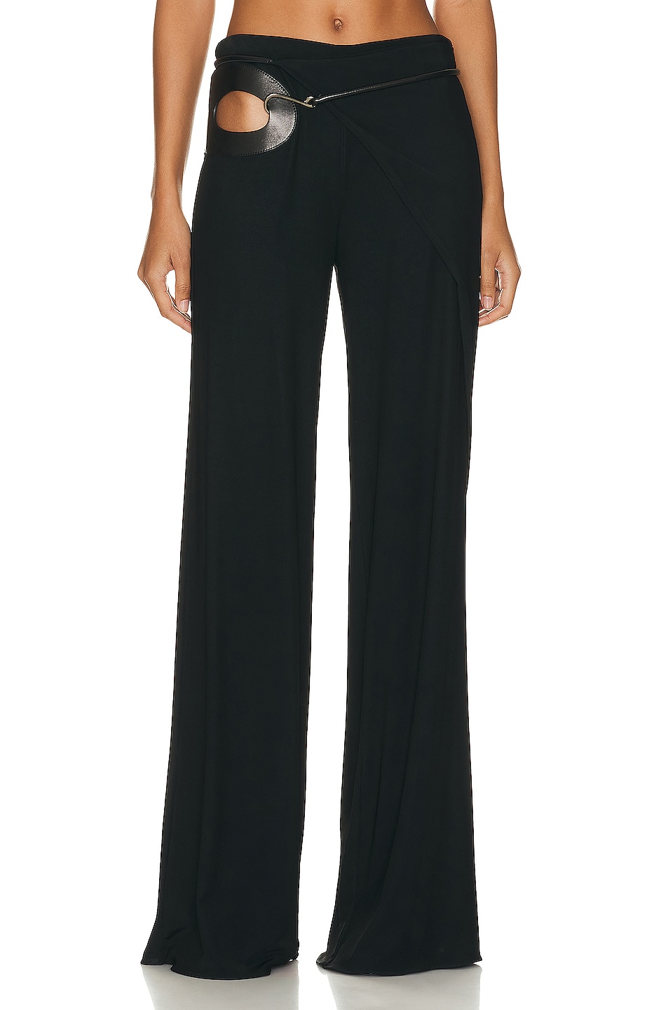 Image 1 of TOM FORD Loose Microcosta Wrap Pant in Black