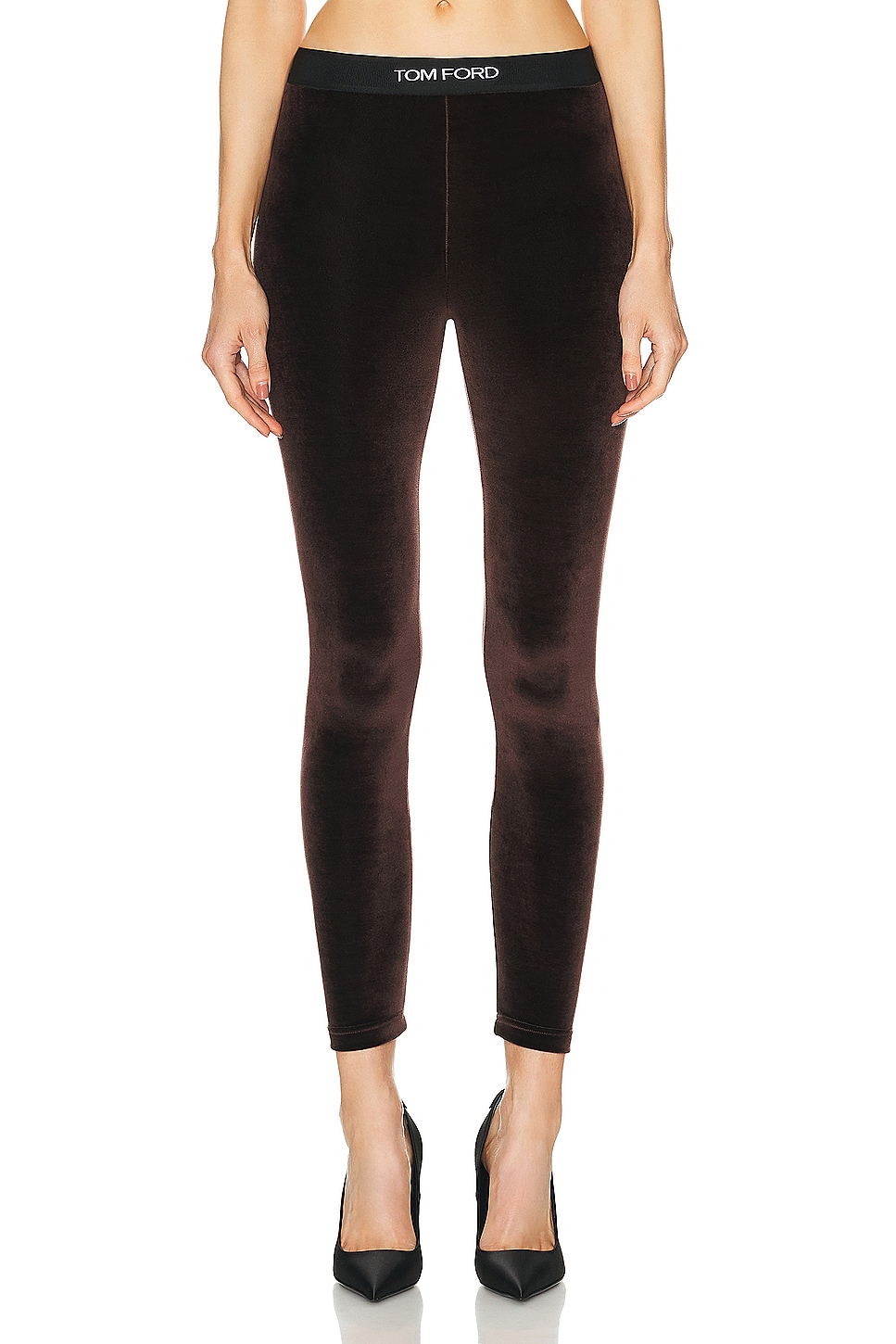 Image 1 of TOM FORD Signature Legging in Chocolate Brown