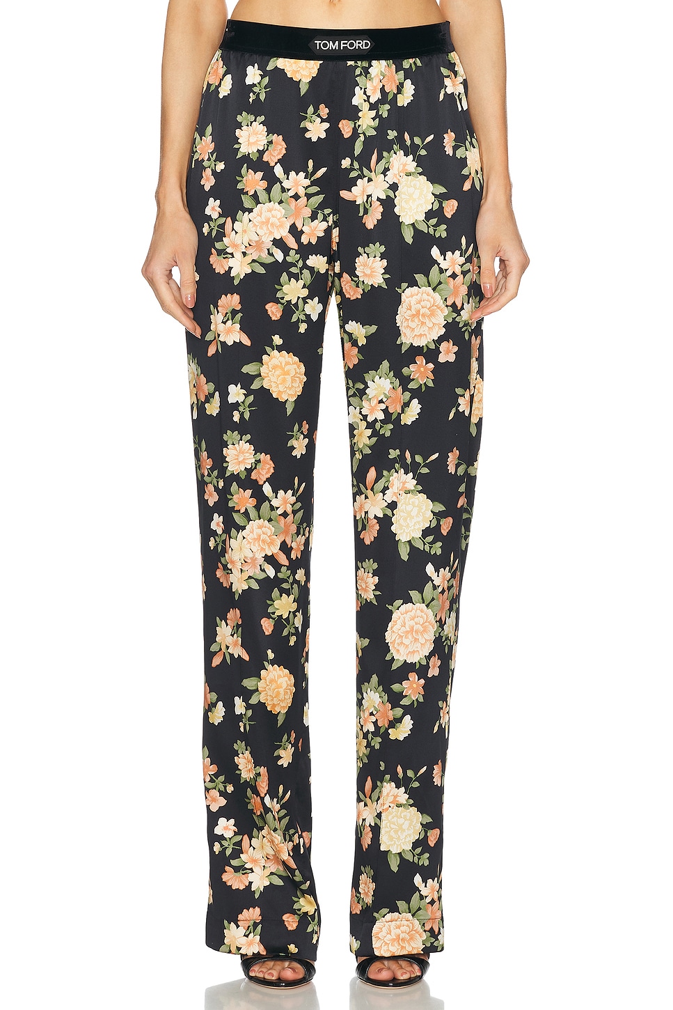 Image 1 of TOM FORD Hendrix Pj Pant in Combo Black & Pink