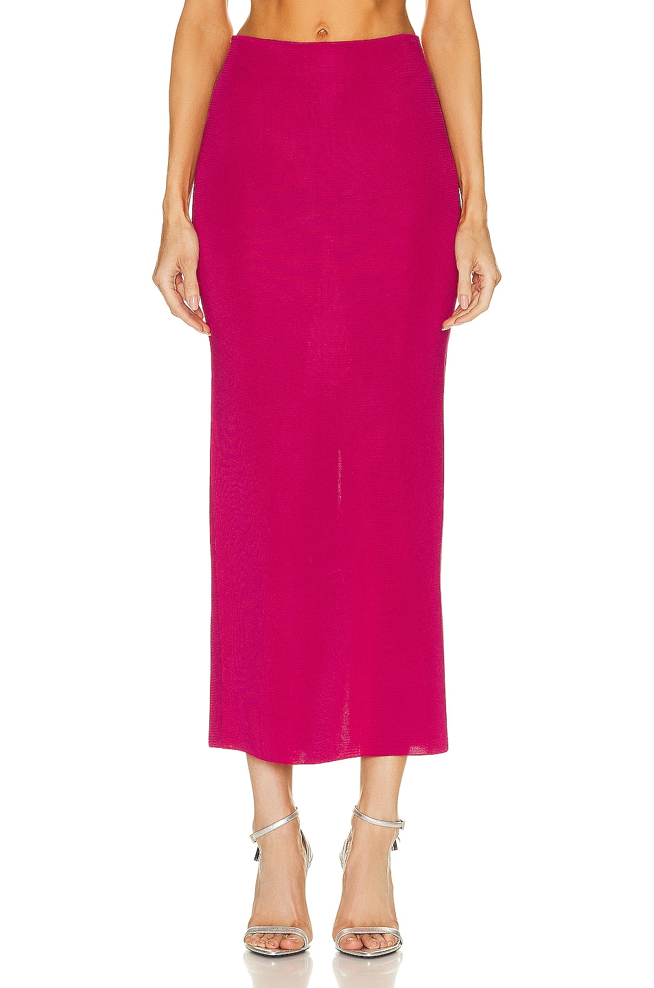 Image 1 of TOM FORD Slinky Long Skirt in Bright Rose