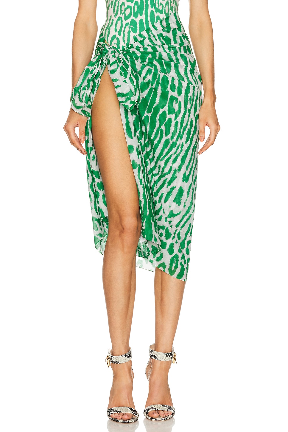 Image 1 of TOM FORD Muslin Pareo in Desert & Emerald