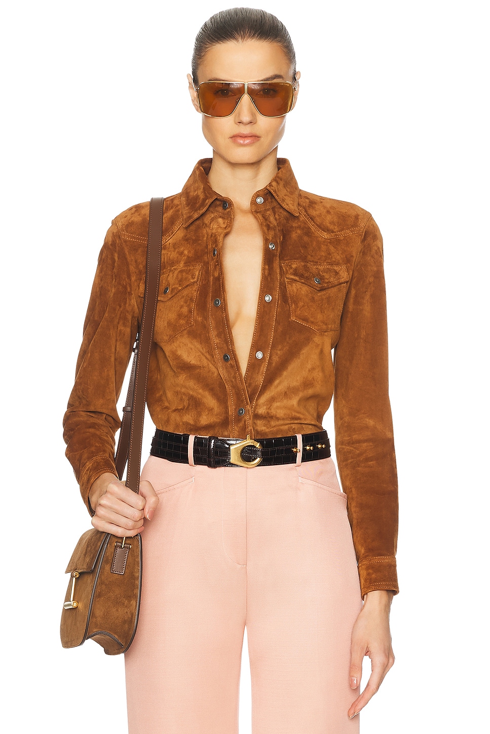 Image 1 of TOM FORD Western Shirt in Caramel