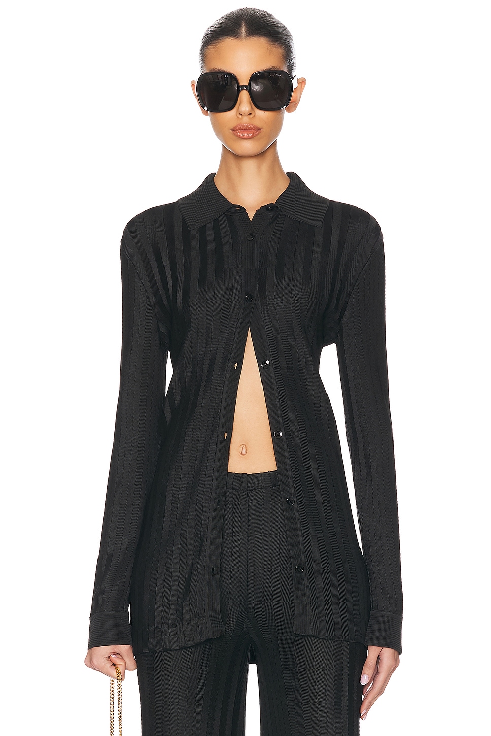 Herringbone Shirt in Black