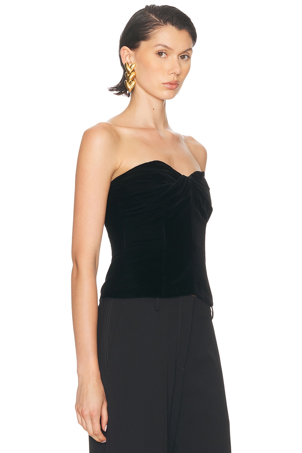 Tom Ford Strapless Corset Top In Black