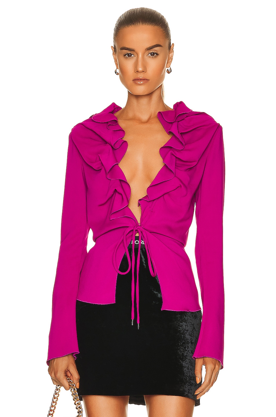 Image 1 of TOM FORD Ruched Top in Fuchsia