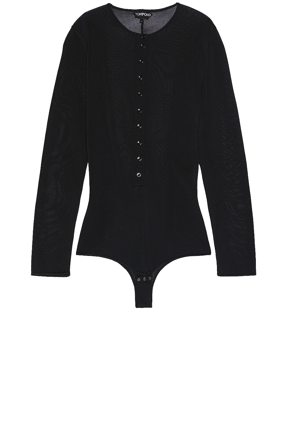 Image 1 of TOM FORD Henley Bodysuit in Black