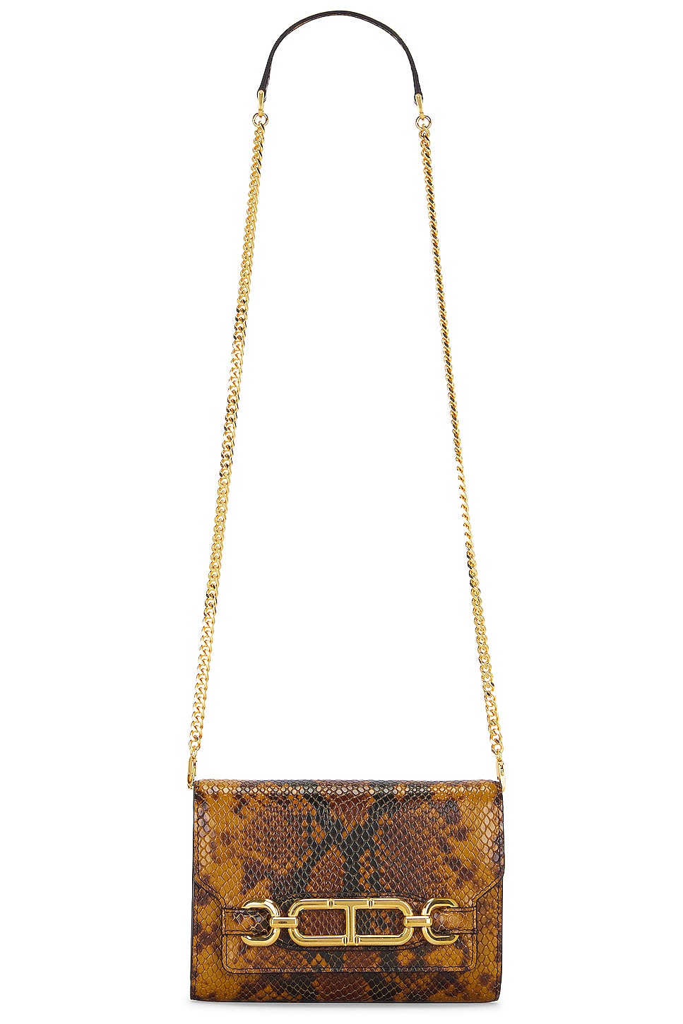 Printed Python Whitney Mini Bag in Brown