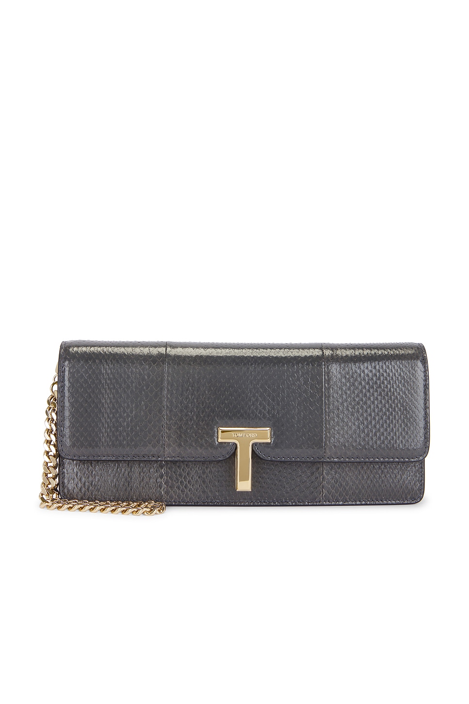 Ayers Wallis Snakeskin Clutch in Grey