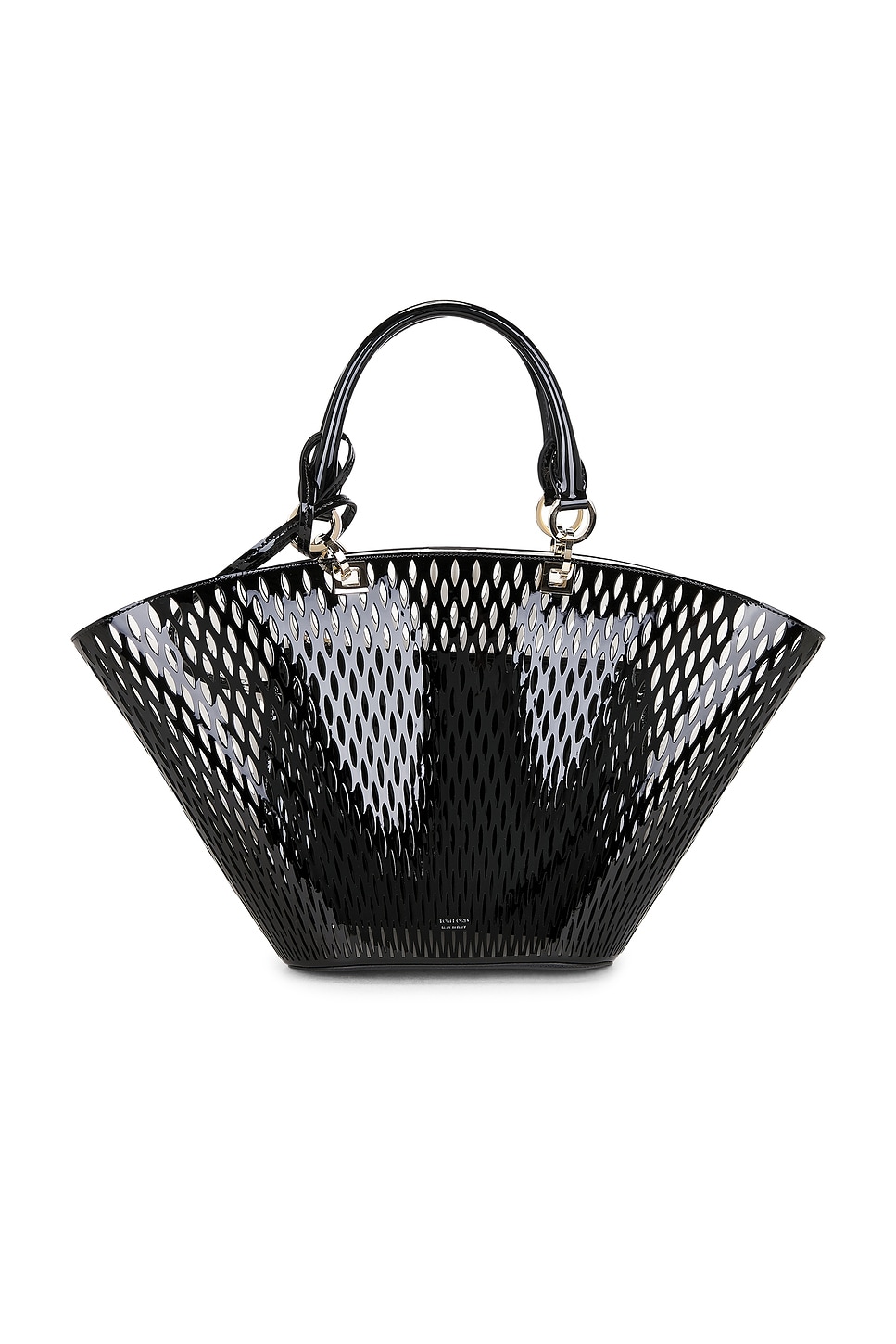 TOM FORD Cut Out Patent Leather Medium Panier Bag