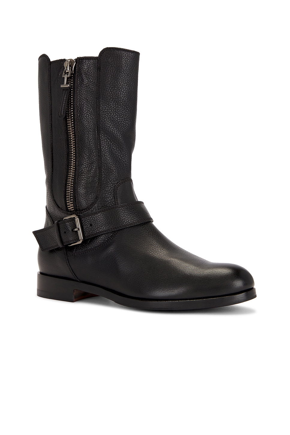 Shop Tom Ford Smooth Grain Leather Ankle Boot In Black