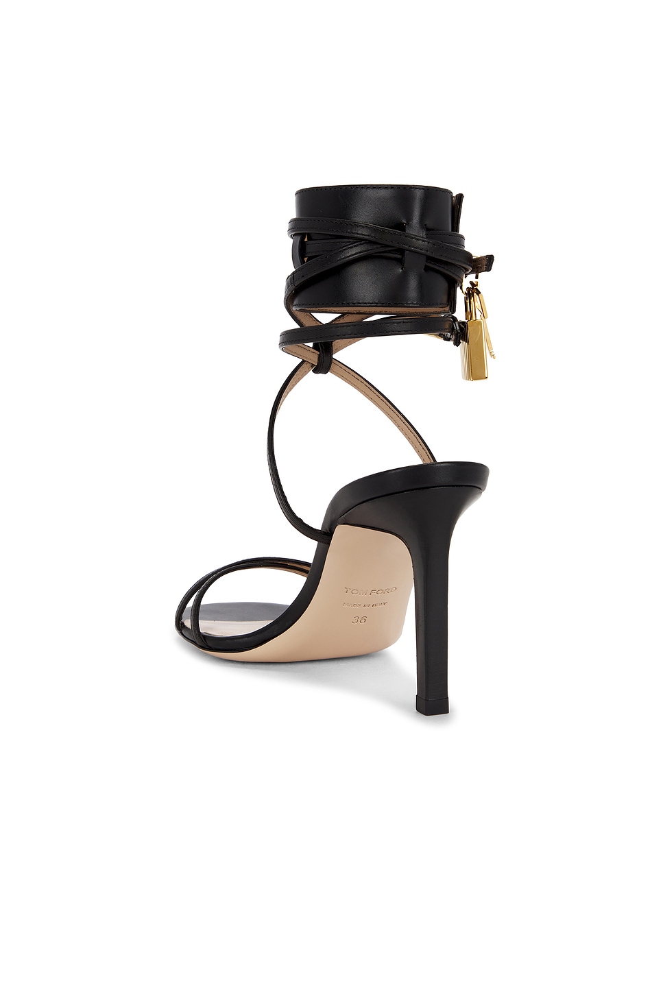 Soft Calf Ankle Wrap Sandal - Thumbnail 3