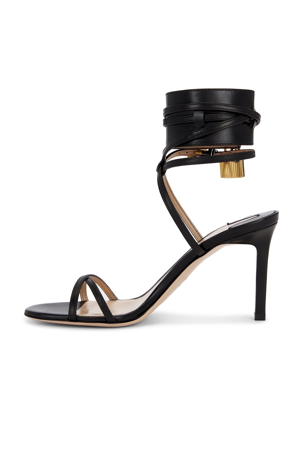 Soft Calf Ankle Wrap Sandal - Thumbnail 5