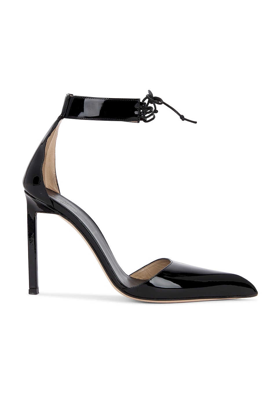 Tom Ford Patent Leather Ankle Strap 105 Pump In Black