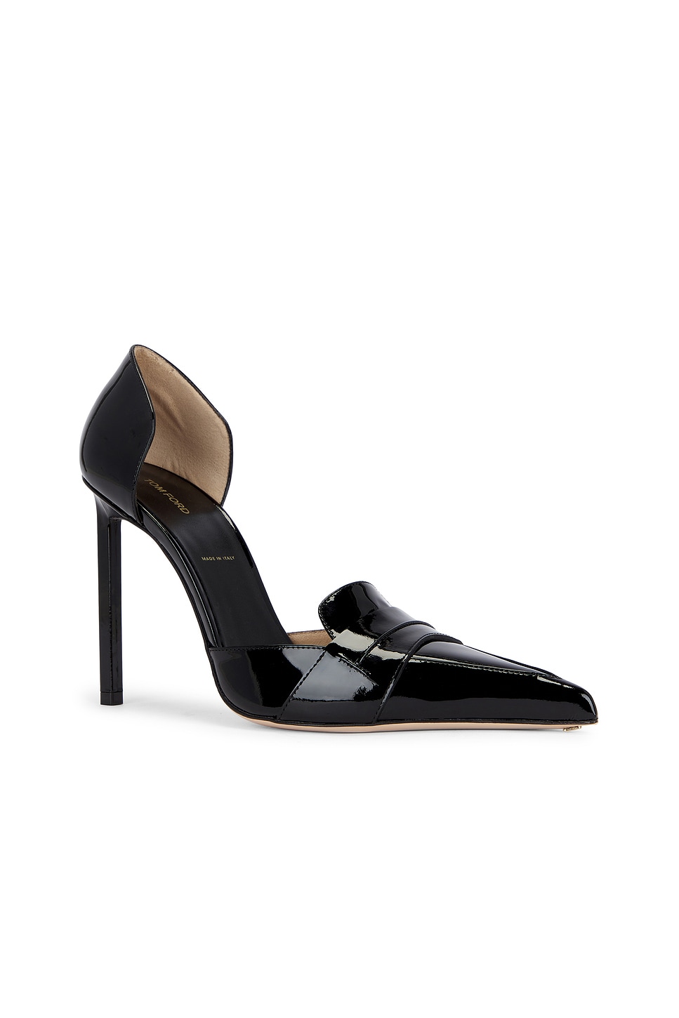 Tom Ford Glossy Pointed Toe Patent Leather Pumps In Black
