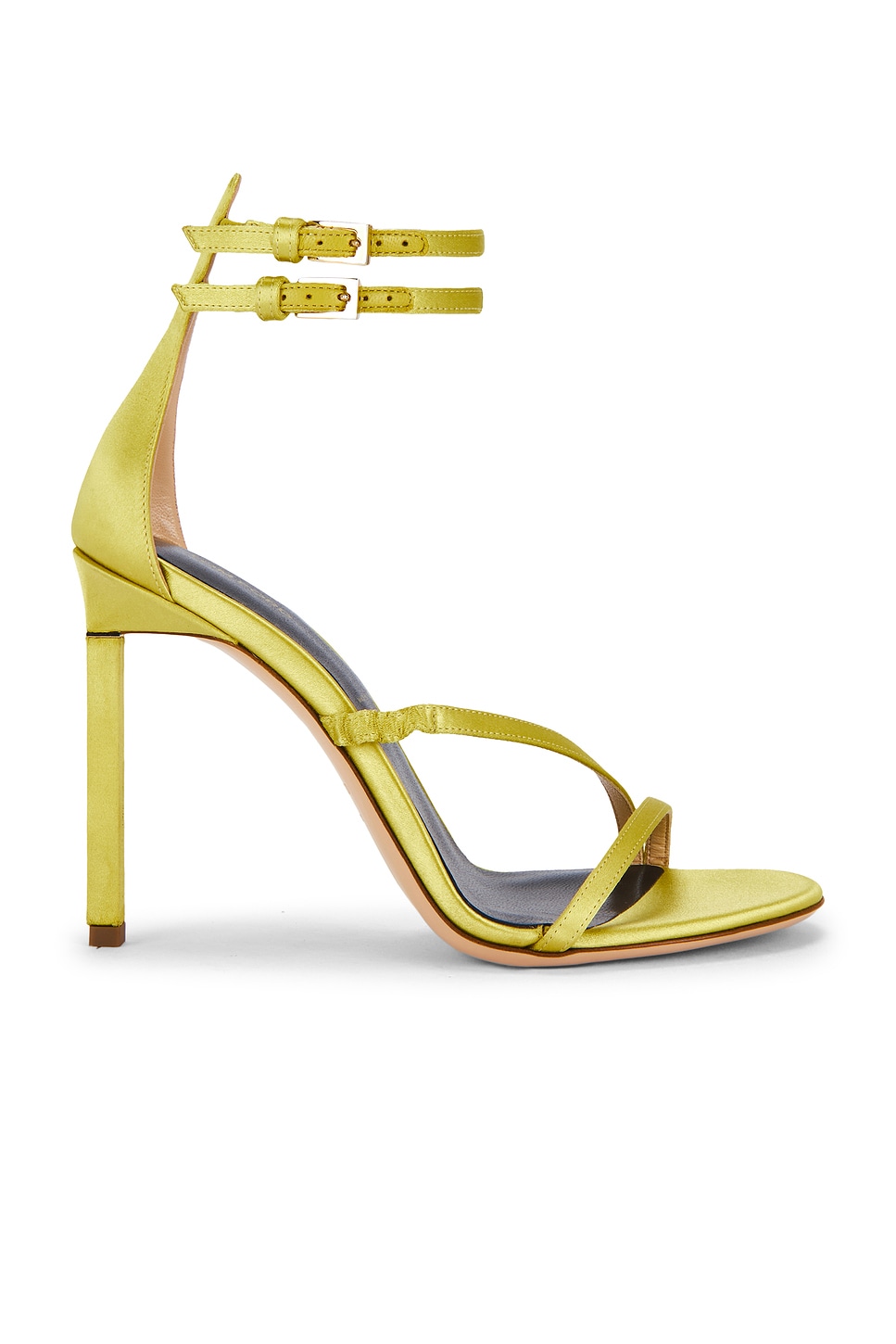Image 1 of TOM FORD Satin Ankle Strap Sandal in Canary Yellow