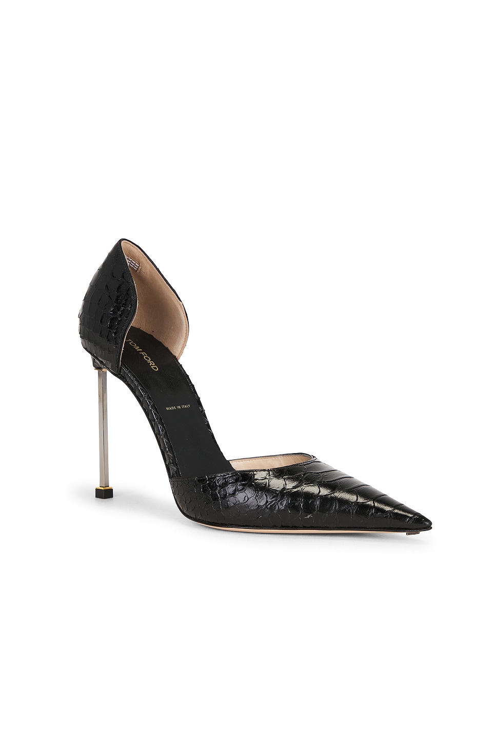 Tom Ford Python Puffer TOM FORD Printed Python D'Orsay Pump in Black | FWRD