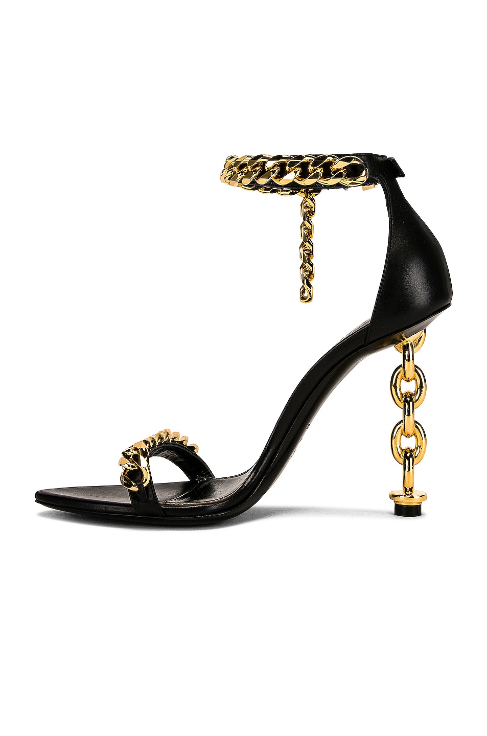 TOM FORD Chain Heel 105 Sandal in Black | FWRD