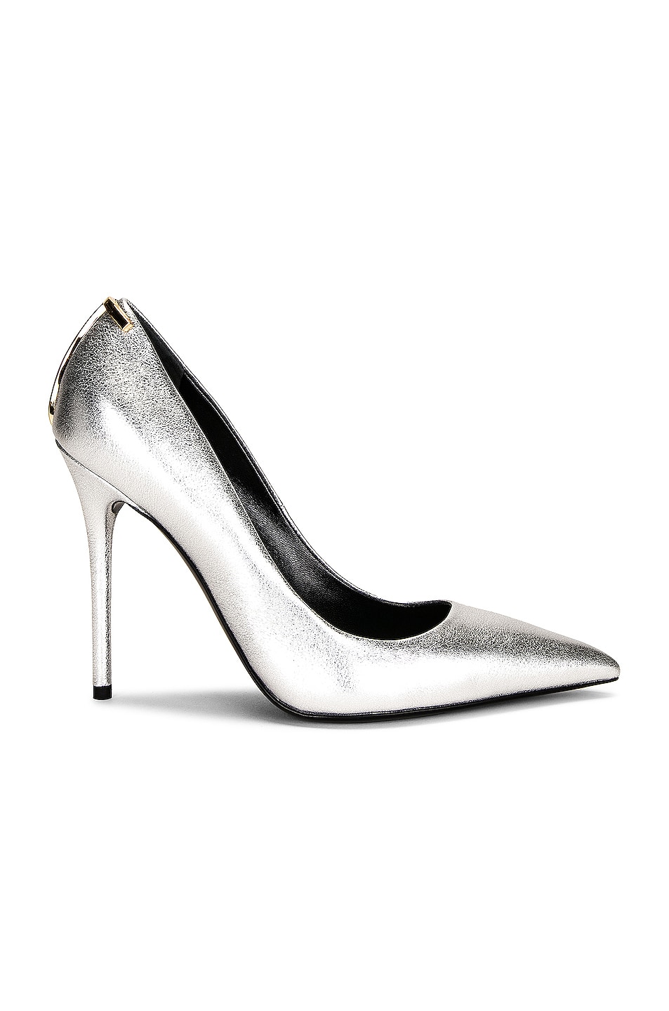 Image 1 of TOM FORD Laminated Iconic T Pump 105 in Silver