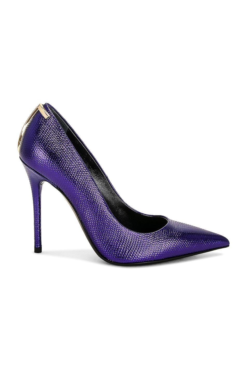 Image 1 of TOM FORD Printed Lizard Iconic T Pump in Dahlia