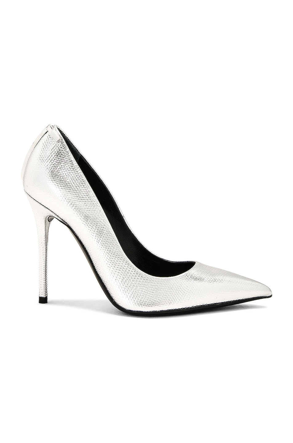 Image 1 of TOM FORD Printed Lizard Iconic T Pump in Silver