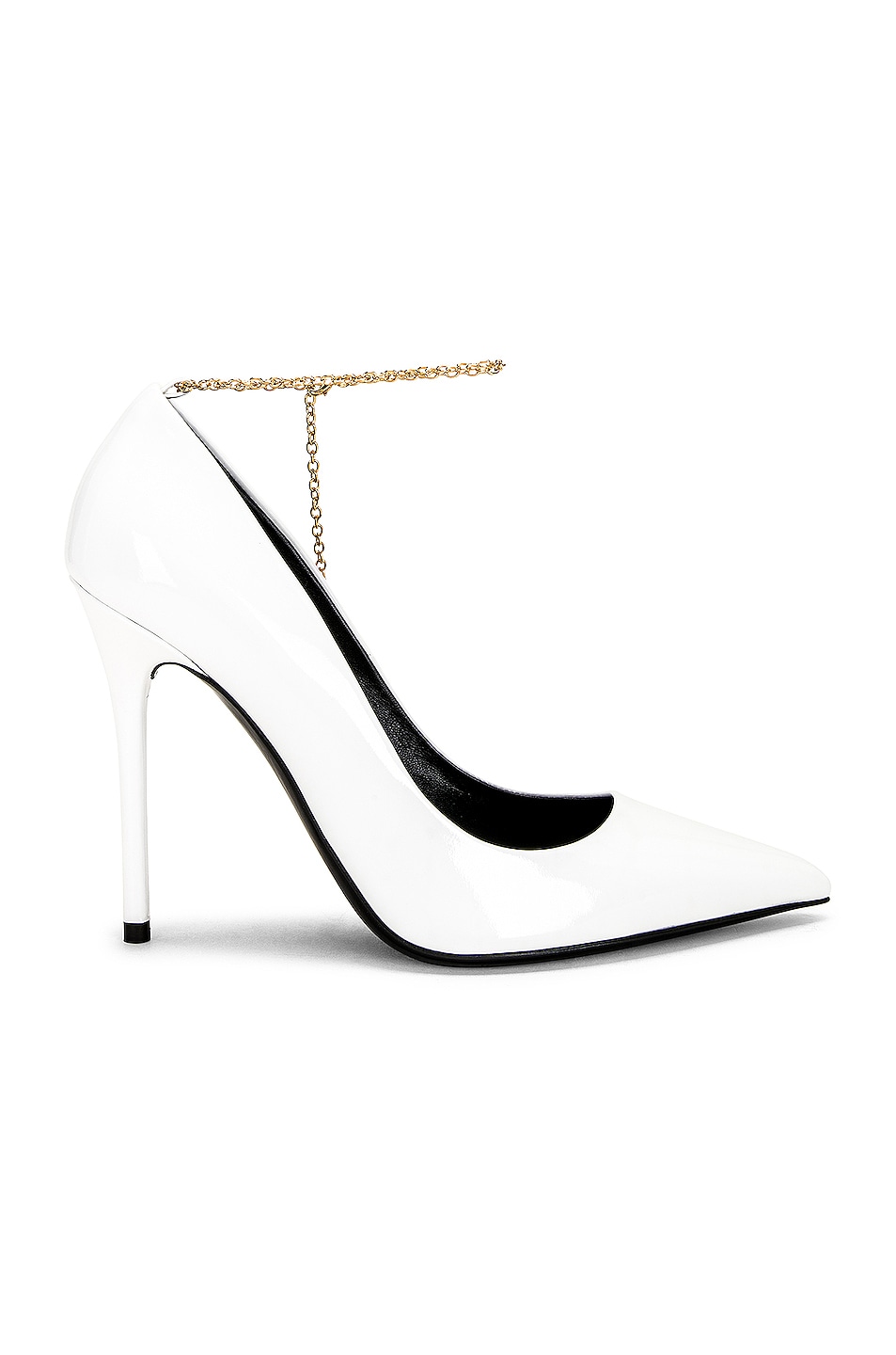 Image 1 of TOM FORD Patent Leather Chain Pump 105 in White