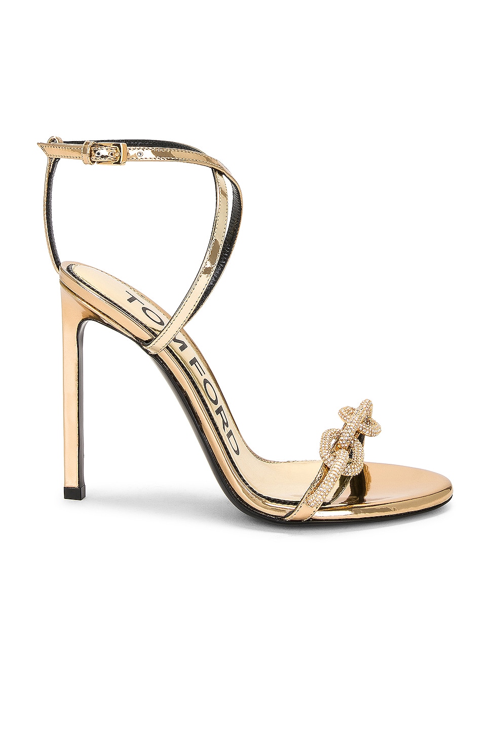 Image 1 of TOM FORD Chain 105 Sandal in Pale Gold