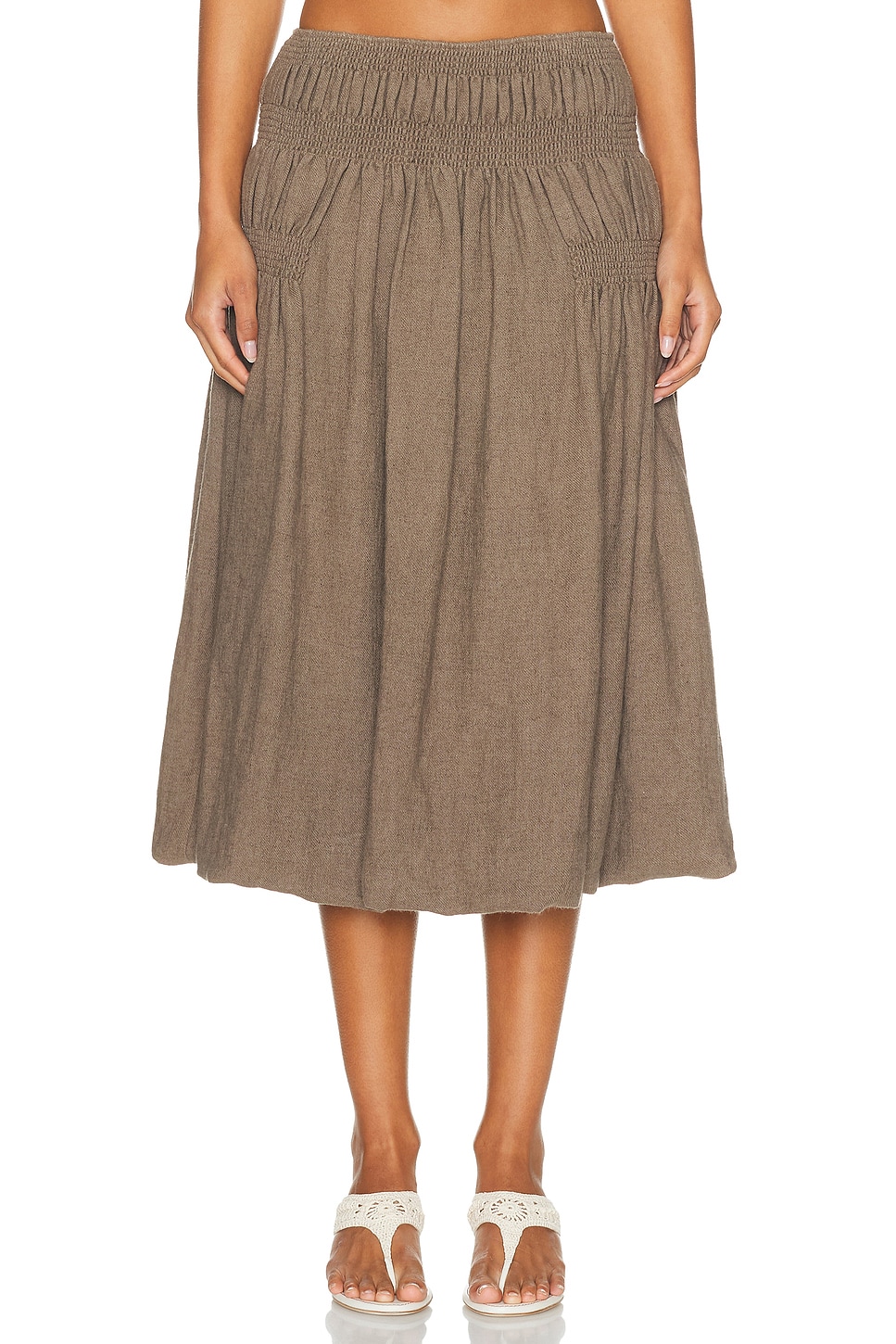 Tg Botanical Raquel Skirt In Brown