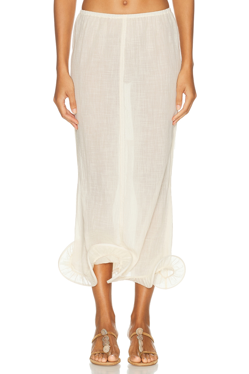 Image 1 of TG Botanical Kati Skirt in Off White
