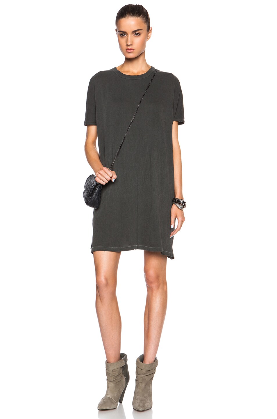 Image 1 of The Great Boxy Tee Dress in Washed Black