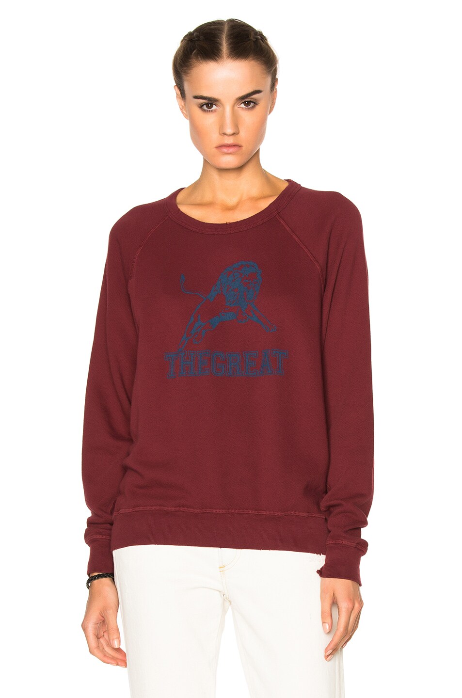 Image 1 of The Great College Sweatshirt in Navy On Wine