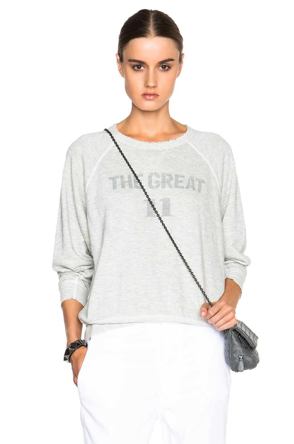 Image 1 of The Great Varsity Sweatshirt in Washed Heather Grey