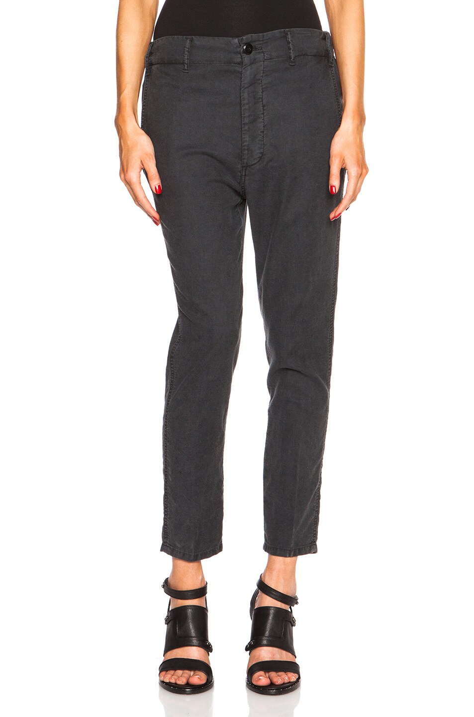 Image 1 of The Great Slouch Slacks in Washed Black