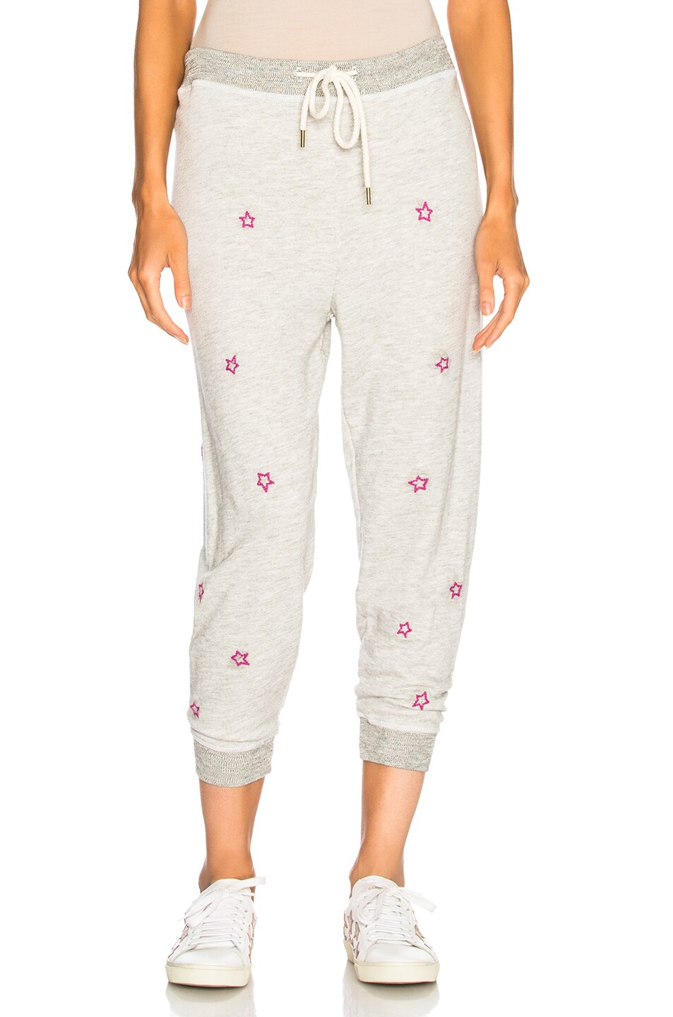 Image 1 of The Great Embroidered Stars Sweat Pant in Heather Grey