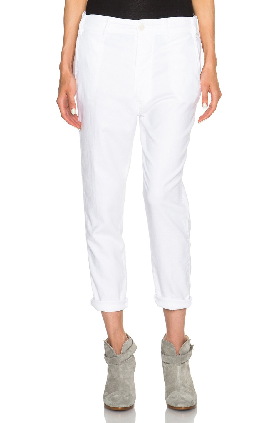 Image 1 of The Great Slouch Slacks in White