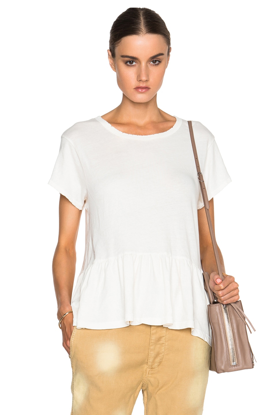 Image 1 of The Great Ruffle Tee in Washed White