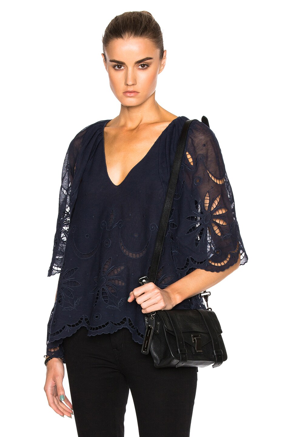 Image 1 of The Great Caped Flutter Top in Midnight