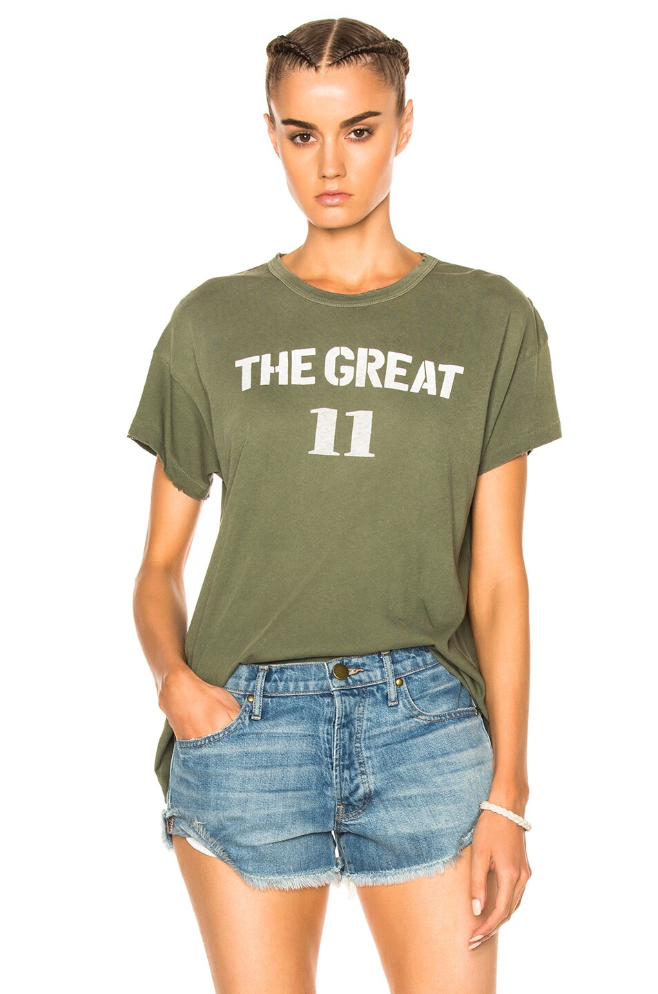Image 1 of The Great Boxy Varsity Tee in Army Green