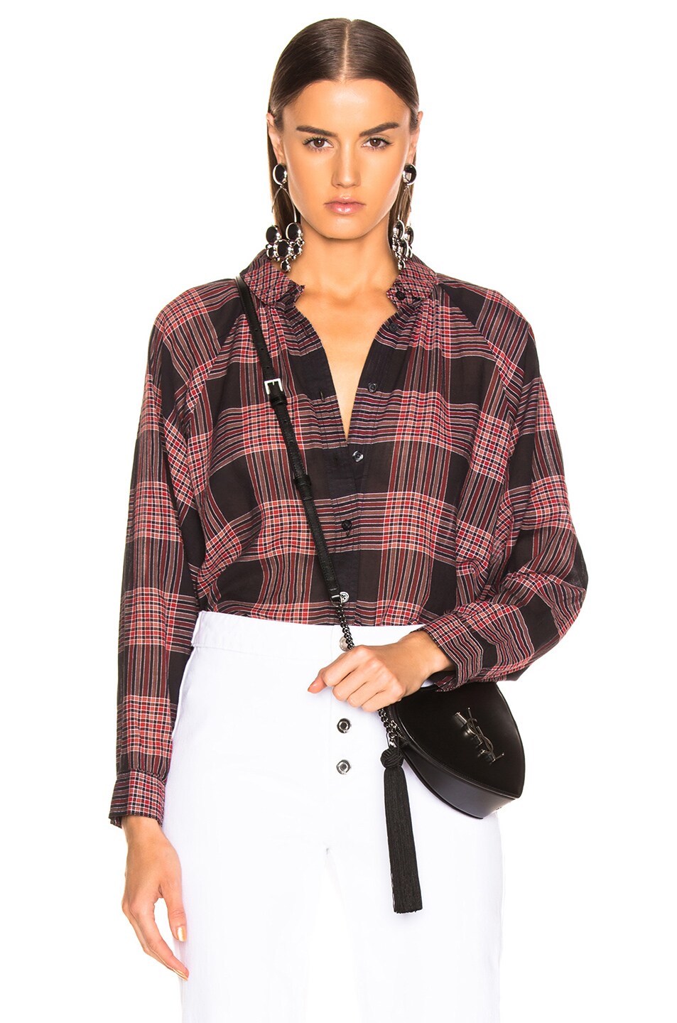 Image 1 of The Great Estate Button Up Top in Cabin Plaid