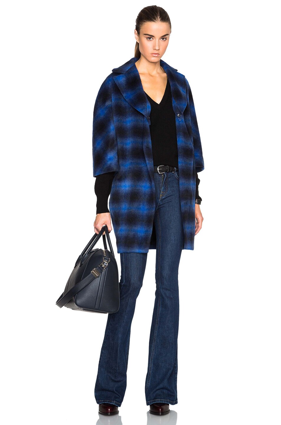 Image 1 of Thakoon Button Front Coat in Blue